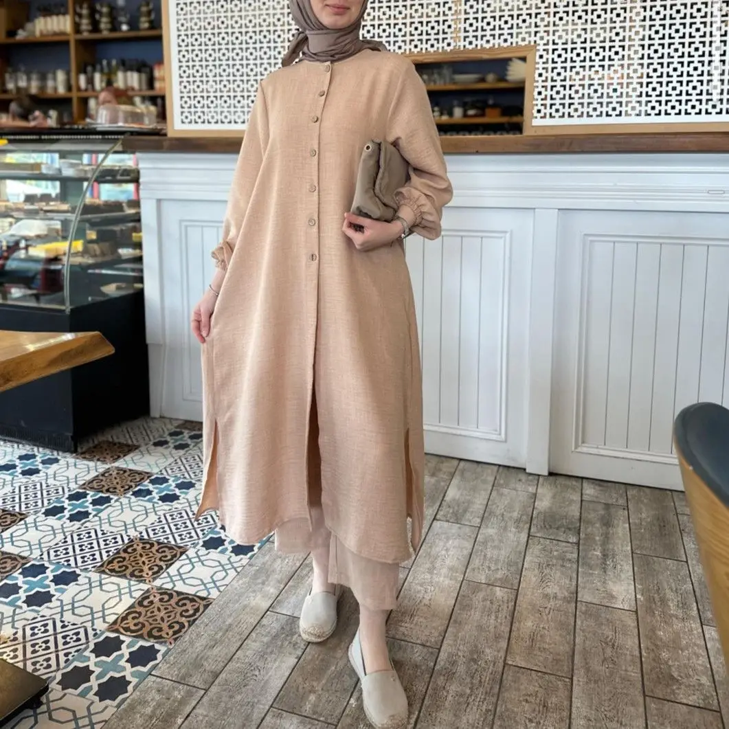 Muslim Dress Plus-size Autumn Loose Temperament Commuter Long 2-piece Set Casual Muslim Set Party Dresses for Women Abaya Caftan