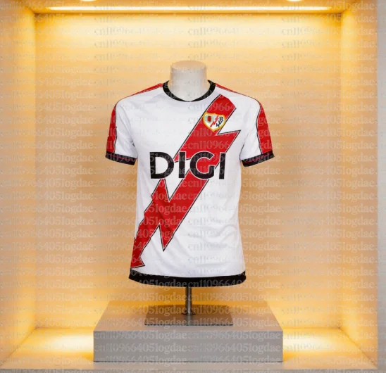 Nueva Camiseta de Rayo Vallecano Temporada 25-26 para Niños y Adultos, Estilo Urbano Y2K, Secado Rápido, para Entrenamiento, Fitness, Ropa Deportiva Informal