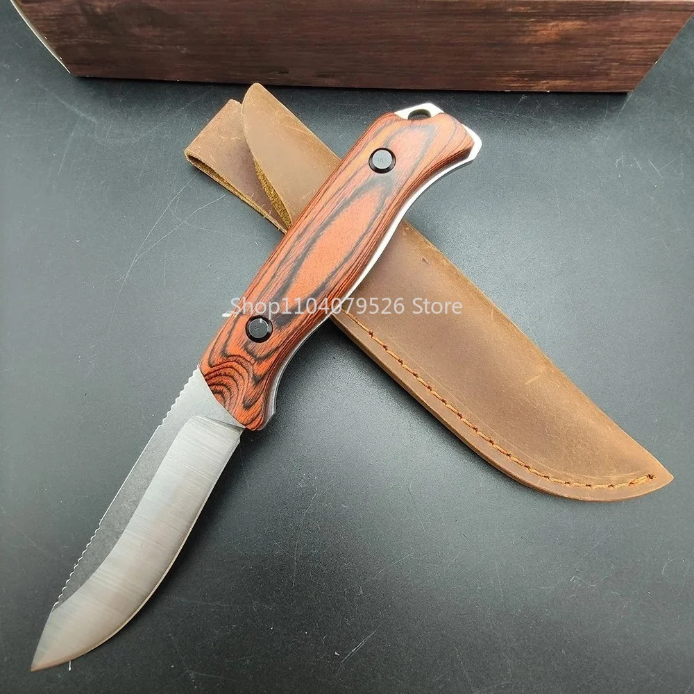 BM 15002 Saddle Mountain Skinner EDC Fixed Knife Jungle Adventure Outdoor Camping BBQ Backpacking Climbing Portable Cutting Gear