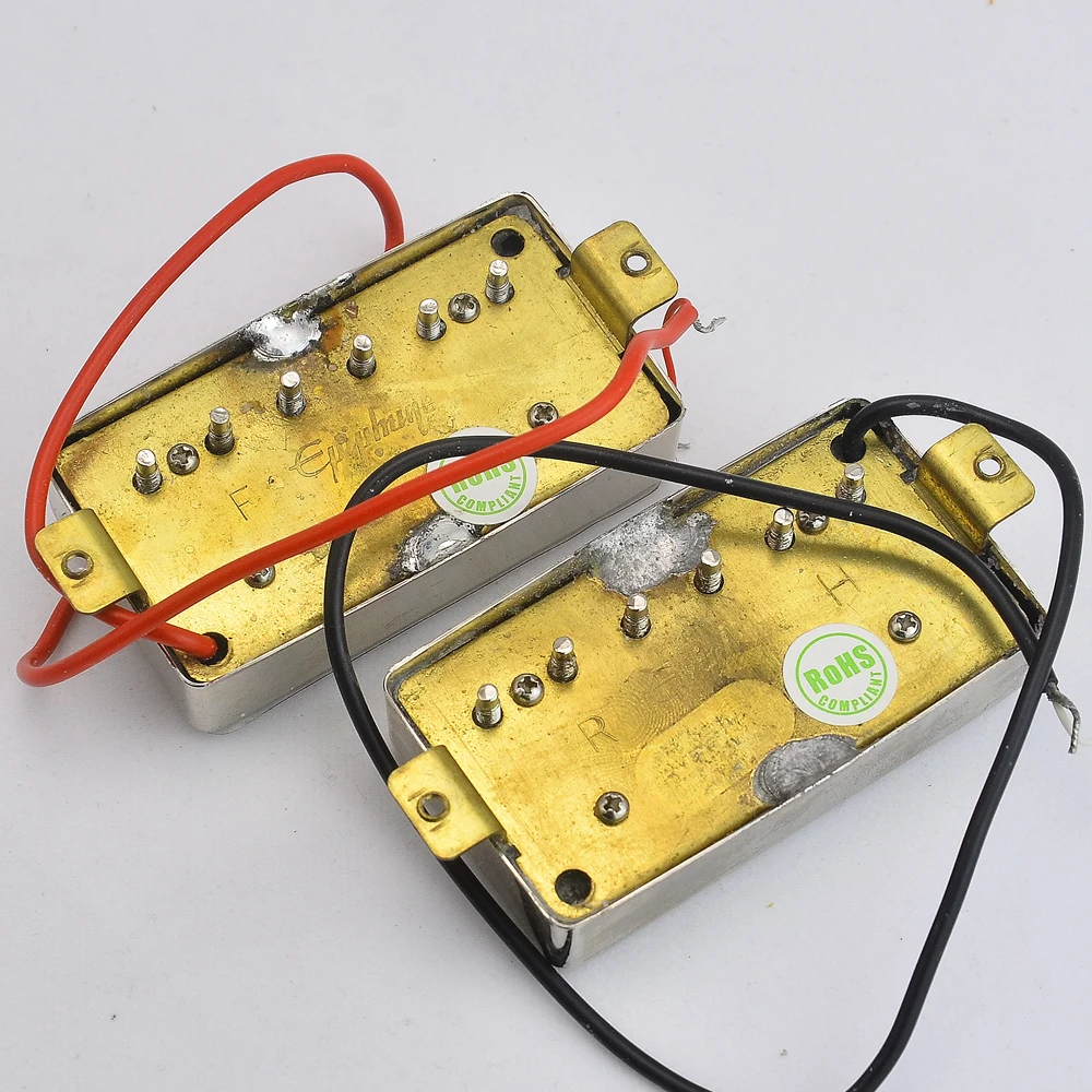 1 Set Original Genuine Epi Standard Electric Guitar Alnico Humbucker Pickup Nickel Cover