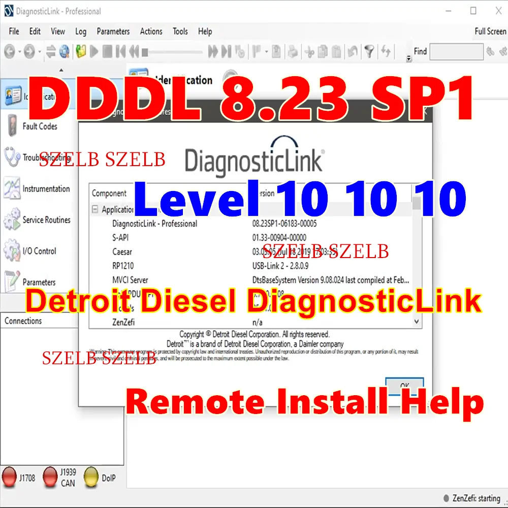 2026 Detroit Diesel Diagnostic Link DDDL 8.23 SP1 8.21 SP3 Professional Level 10 10 10+Troubleshooting Data Remote Installation