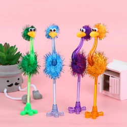 Kawaii Cartoon Ostrich Shape Ballpoint Pen Blue Ink Creative Feather Pens For Student Office Writing Stationery Supplies