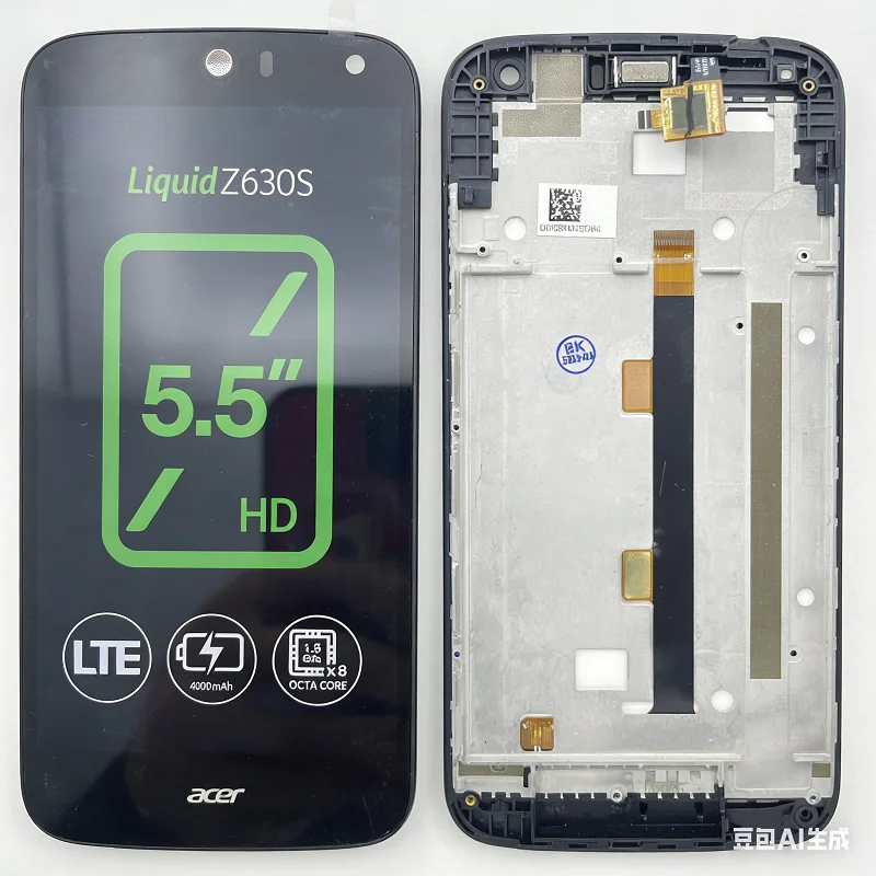 Дисплей LCD и сенсорный экран с рамкой в сборе для Acer Liquid Z630, запчасти для ремонта телефона
