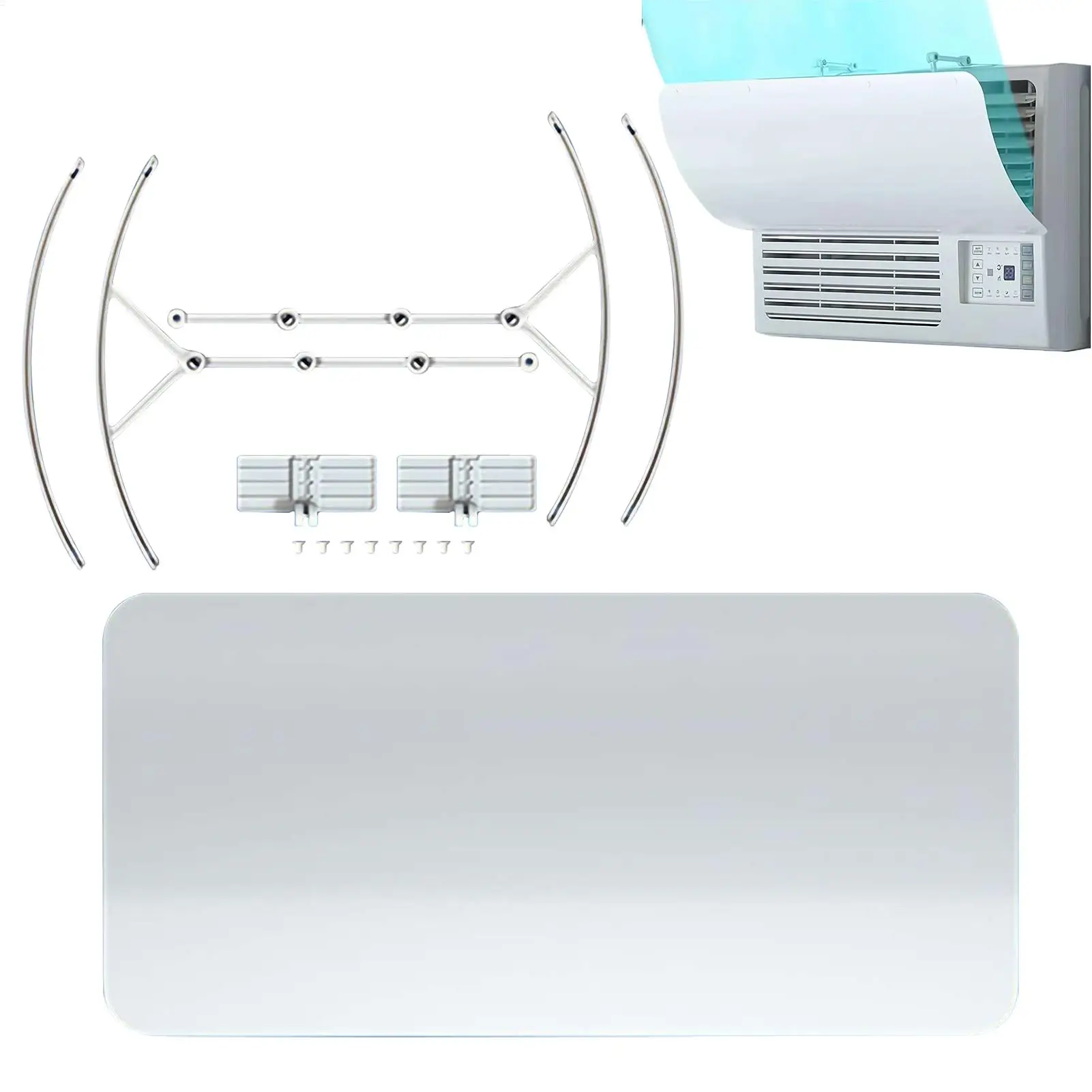 

Оконный дефлектор кондиционера с защитой от прямого обдува, лобовое стекло переменного тока, оконная перегородка, экран управления воздушным потоком, ветровая направляющая для пожилых людей