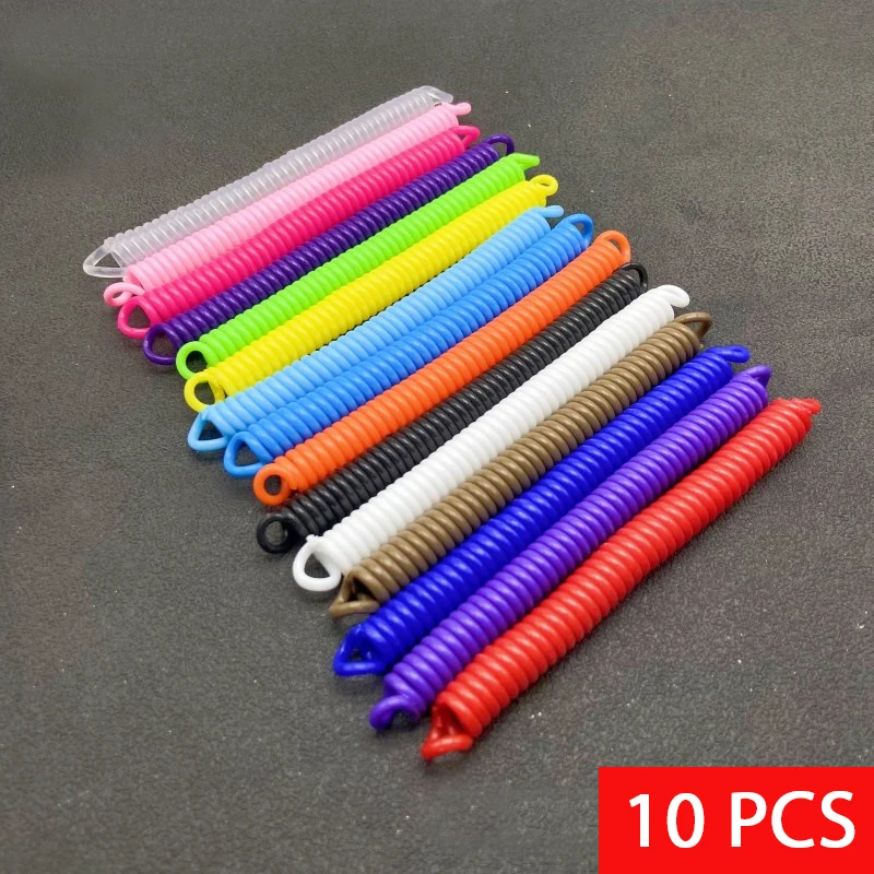 10 Pcs Spring Key Chain Scalable Colour Plastic Phone Rope Keychain Outdoor Anti Loss Elastic Rope Wholesale of Key Accessories