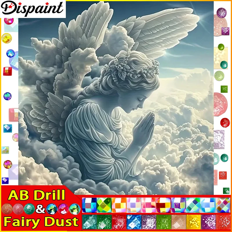 

Dispaint Fairy Dust AB 5D Diamond Embroidery Needlework Kit "Cloud Woman" Diy Diamond Painting Cross Stitch Home Decoration