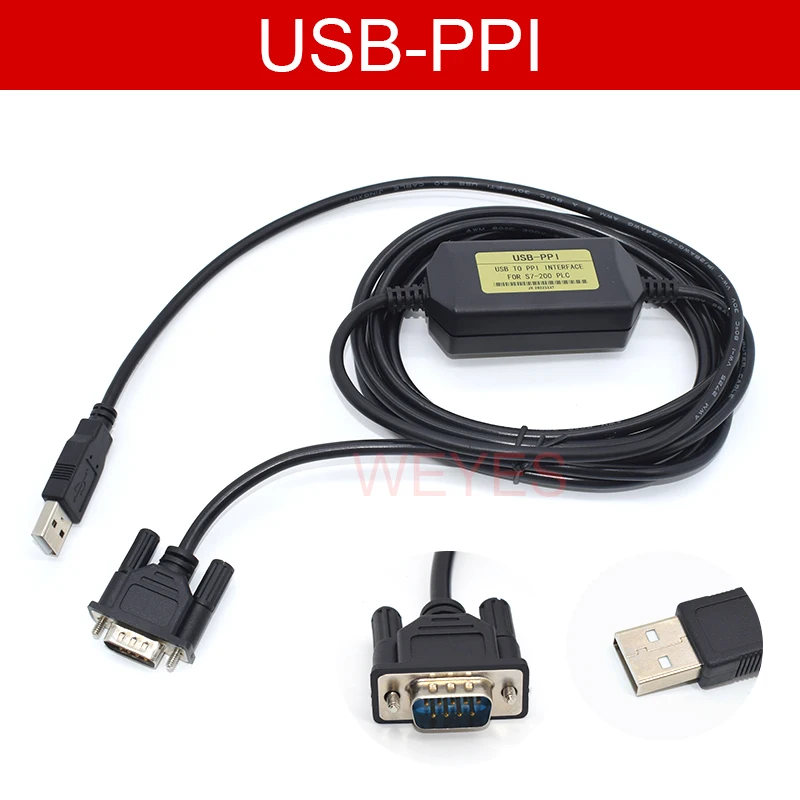 

NEW USB-PPI PLC Programming Cable PC USB to RS485 Adapter For S7-200 PLC S7 200 USB PPI Cable PLC Cable Working