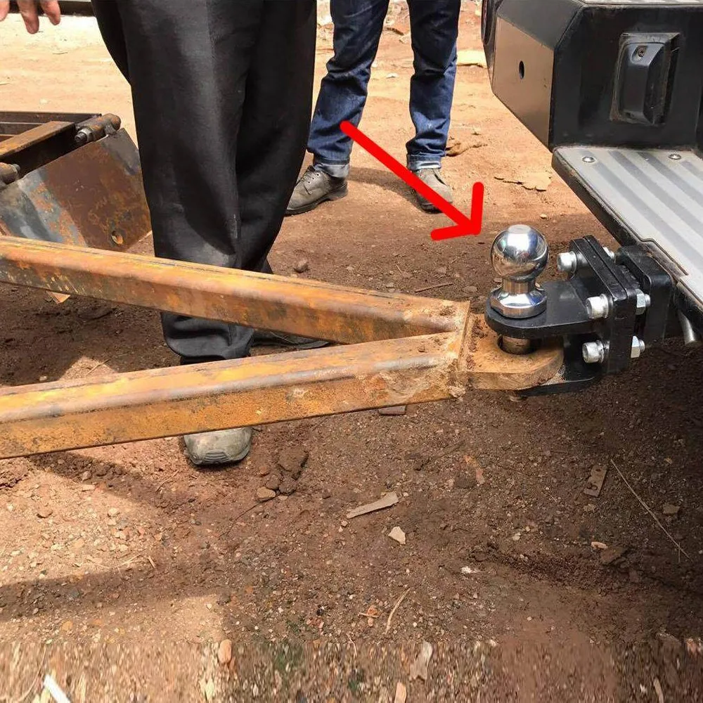 Rear Insert Ball Tow Hook 50mm Hitch Head Multi Purpose Trailer Bar for RV Off Road Agricultural Machinery Towing Recovery