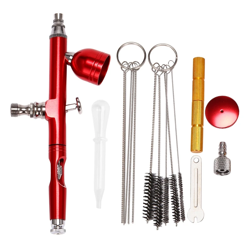 7Cc 0.3 Nozzles Airbrush With 11Pcs Set Cleaning Accessories Cake Decorating Brushes For Manicure Air Brush