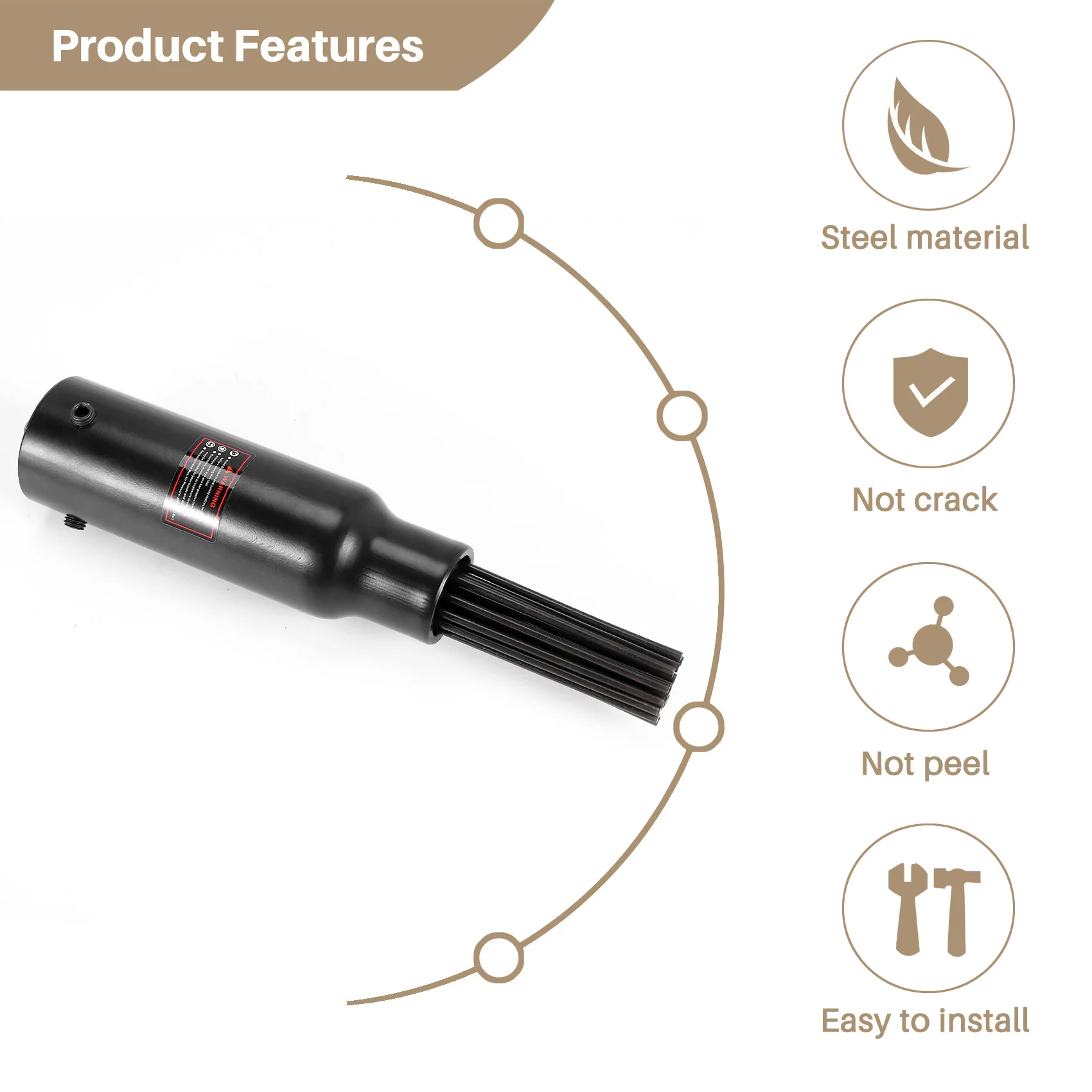 

A33R-19 Pins Air Descaler Needle Tool Kit Fits Air Chisel Hammer Removes Paint And Rust Scaler Kit Air Rust Remover Slag Cleaner