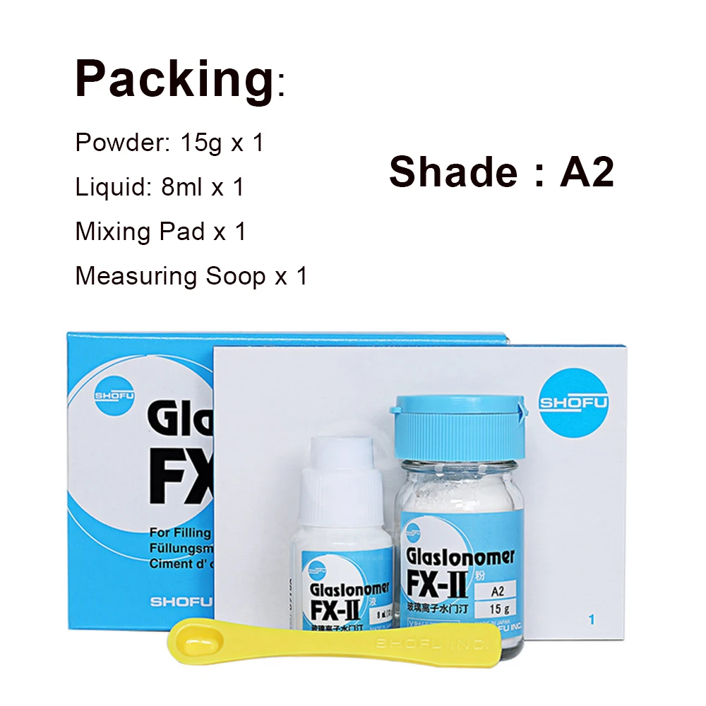 Dental Supplies ShoFu FX-II Glaslonomer Cement Gic Filling Material Enhanced FX II Fossil Neck Defect Repair Dentistry Products