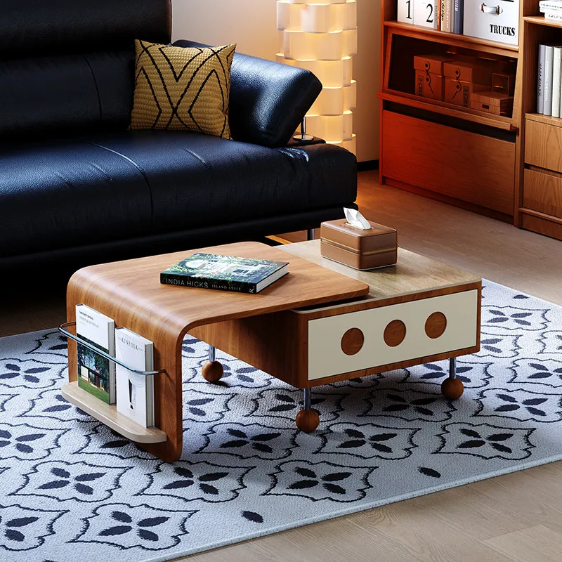 Metal Wooden Coffee Tables Storage Funky Cute Brown Low Coffee Tables Drink Sofa Vintage Mesa De Centro Elevable Home Furniture