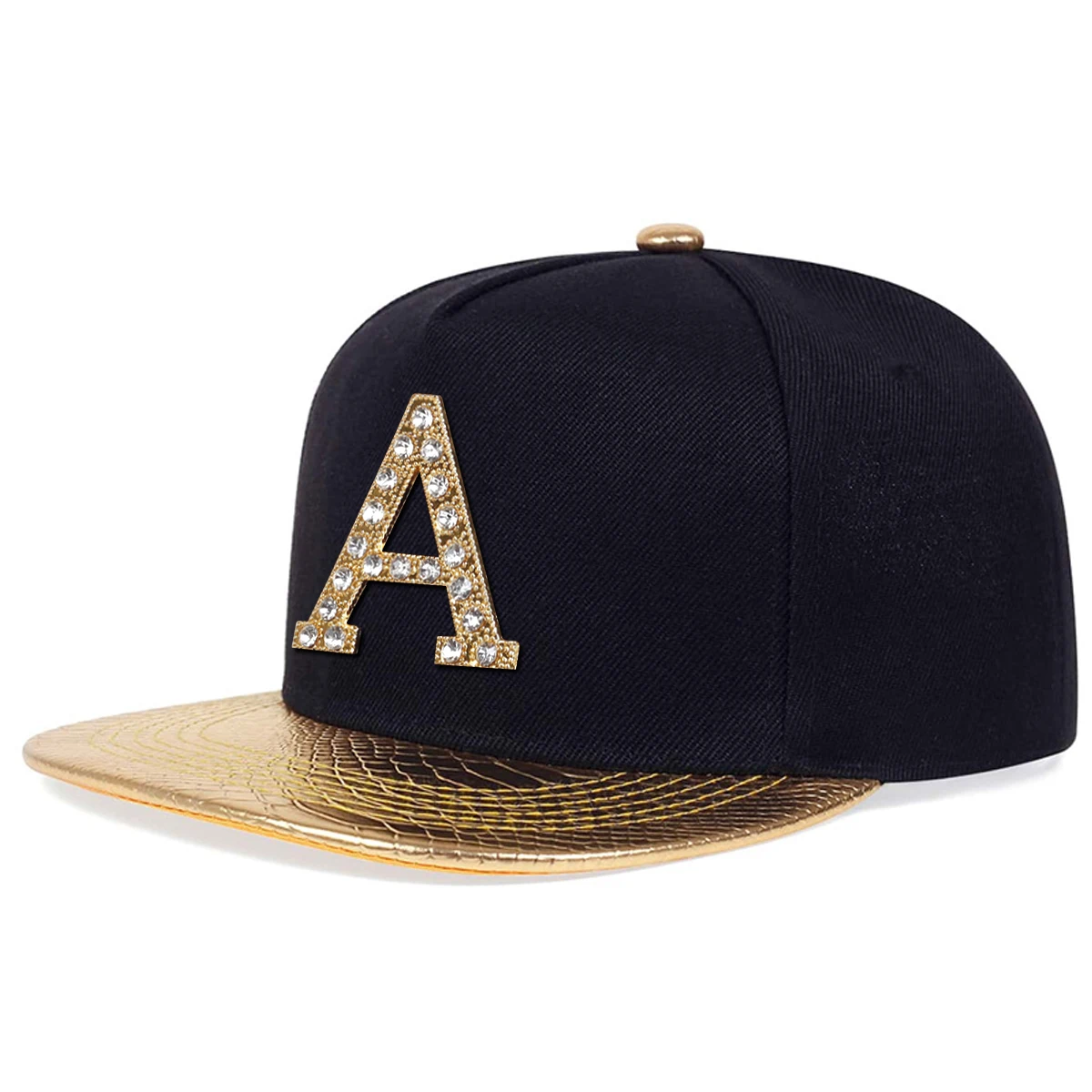 Etichetta unisex con lettera A con trapano Cappelli hip-hop Primavera Autunno Berretti da baseball casual regolabili per esterni Cappello per protezione solare