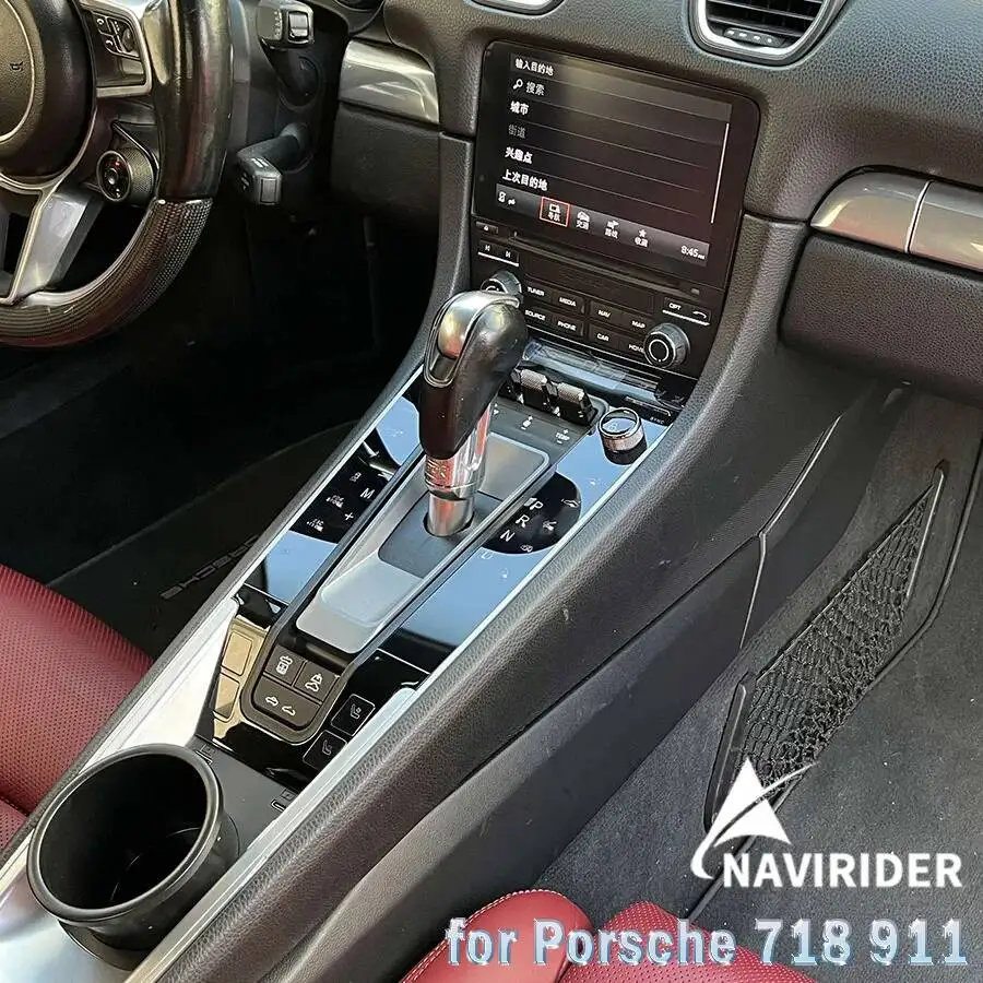 Gear Shift Panel For Porsche 718 911 2016-2023 Center Console Interior Decorative Accessories Electroplating Button LHD RHD