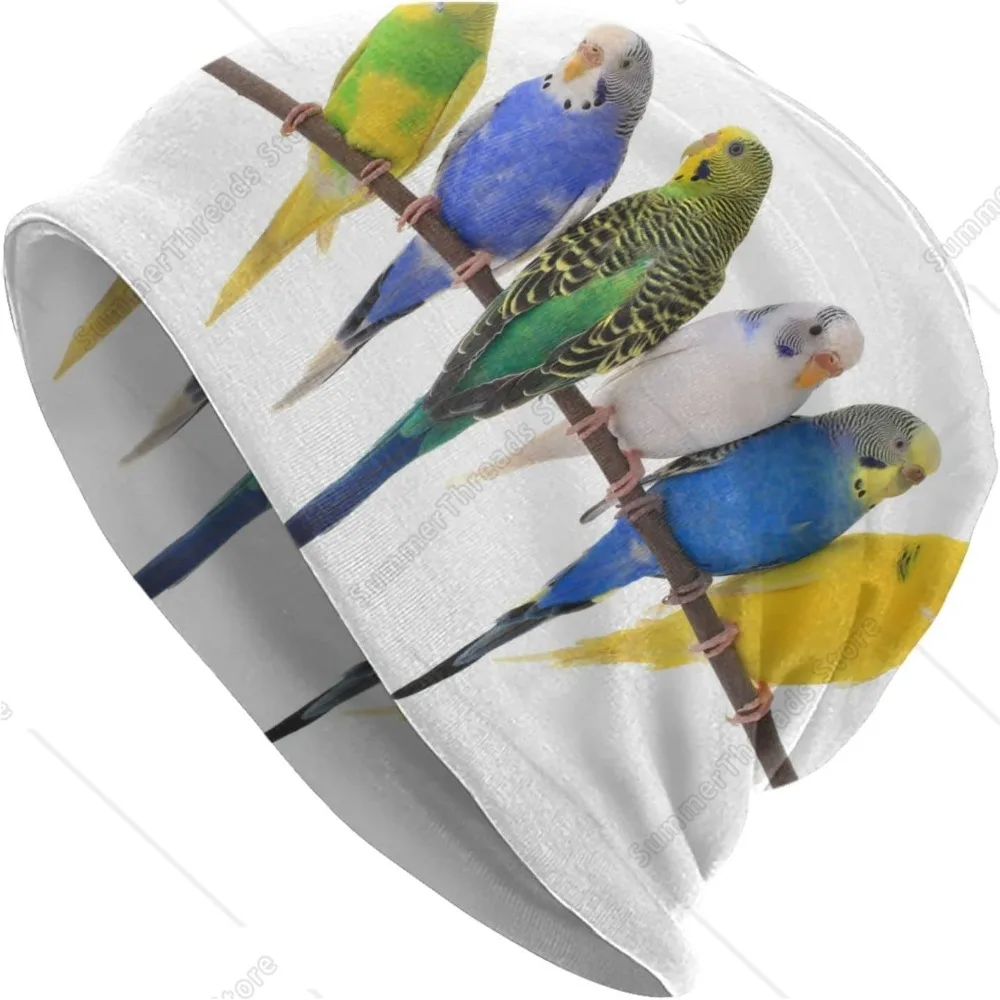 Colorful Australian Parakeets Knit Hat Beanie Cap Headwear Unisex Skull Cap for Men and Women