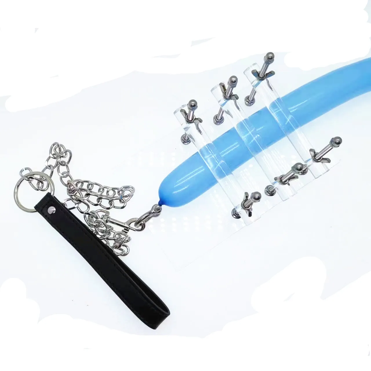 Sex Toys Acrylic CBT Cock Penis Stretcher Penis Fixture BDSM Penis Press Adult Products Men Fetishism