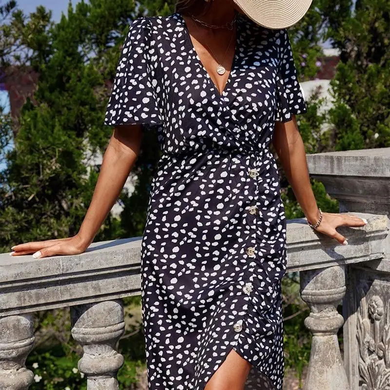 l38e-women-short-sleeve-sexy-wrap-v-neck-midi-long-dress-floral-print-split-front-button-asymmetrical-hem-sundress