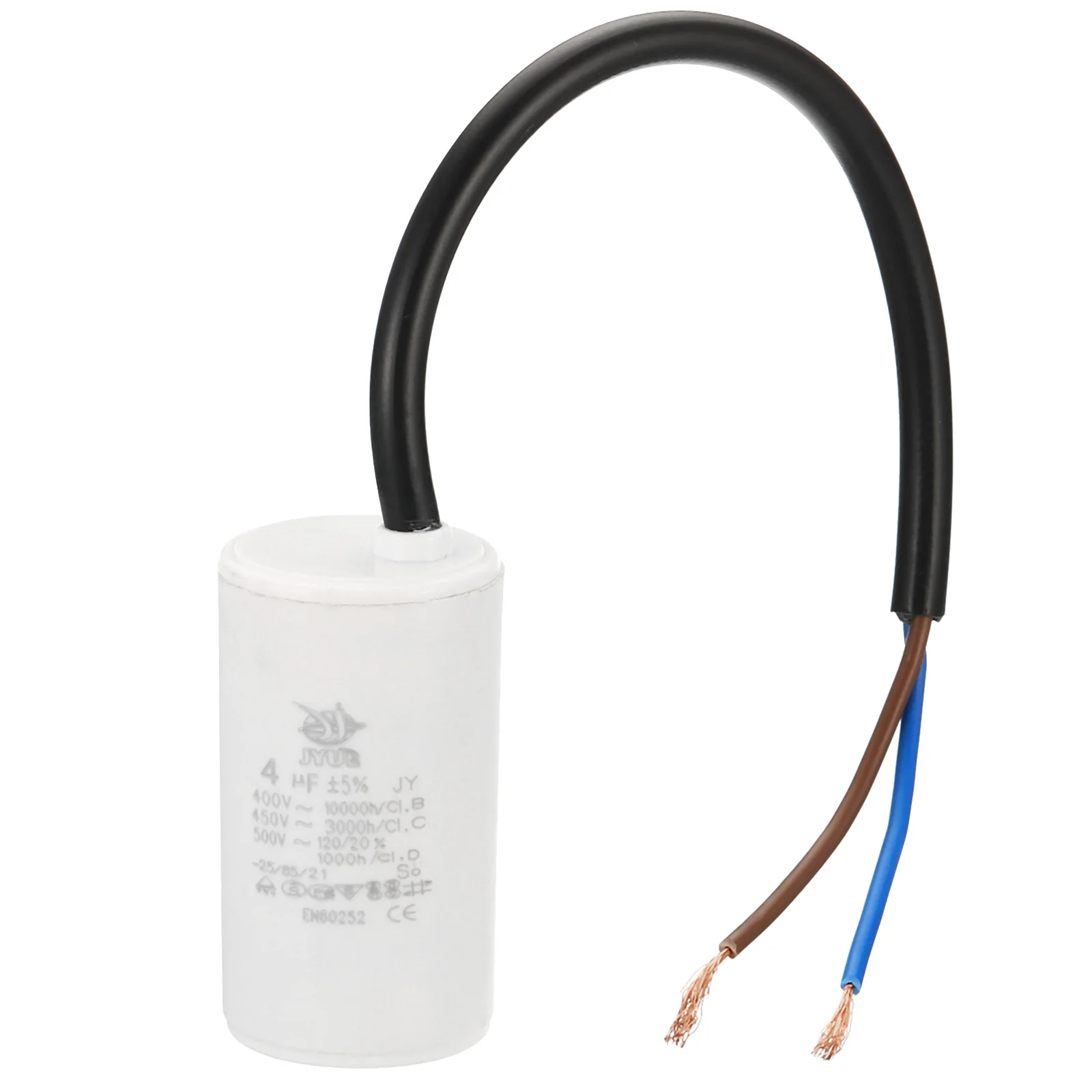 1Pcs CBB60 4uf-100uf Running Capacitor AC 450V 2 Wires 50/60Hz Cylinder for Water Pumps, Washing Machines Motor Start