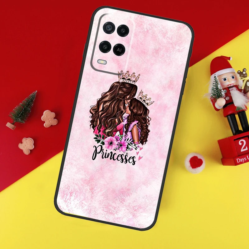 Beautiful Mother Daughter Son For OPPO A96 A76 A16 A52 A72 A92 A98 A78 A58 A5 A9 A15 A17 A77 A53S A57S A94 A74 A54 Case