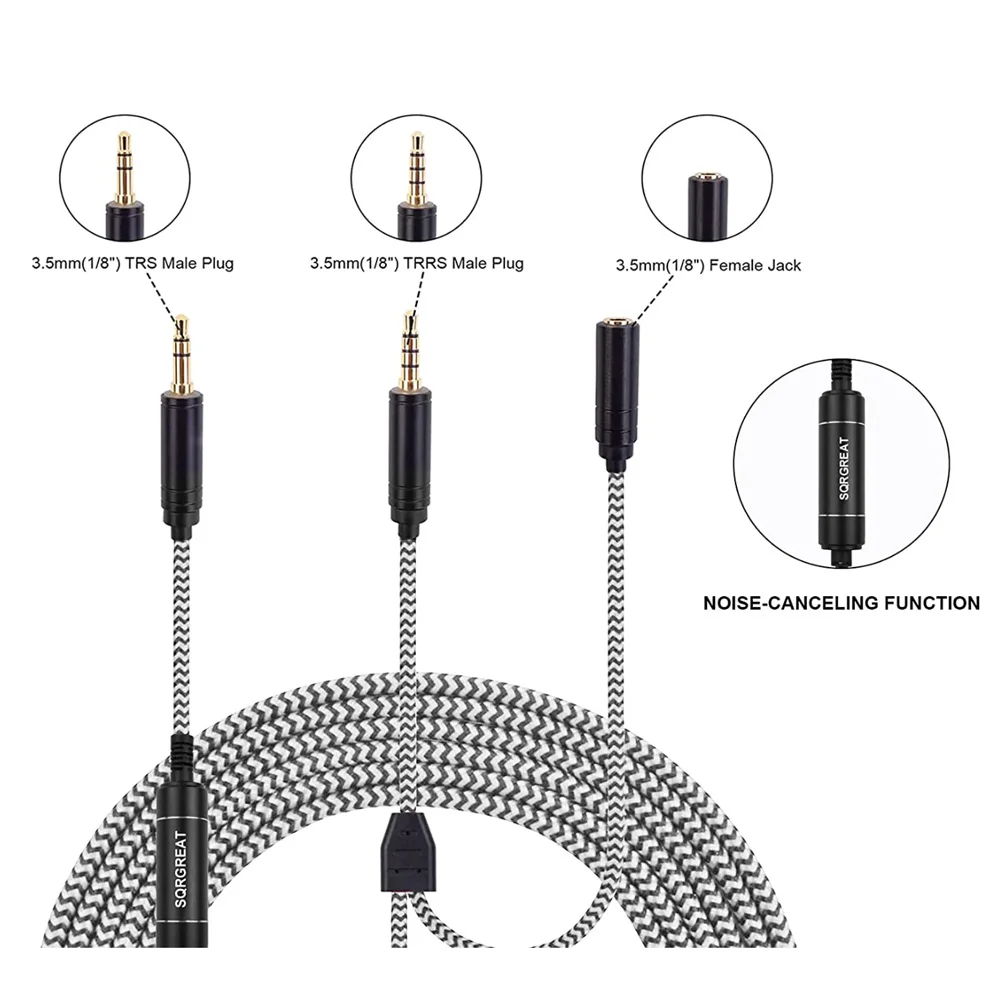 POYATU دردشة ربط الصوت محول كابل مع في خط المعزل ل Elgato HD60 S + HD60 برو التقاط بطاقة استبدال خط ل NS PS5