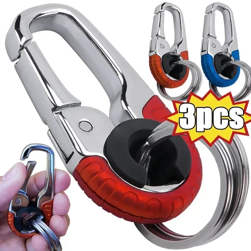 Stainless Steel High Quality Car Key Buckle Key Ring Key Chain Hook Outdoor Carabiner Climbing Keyfob for Men Gift