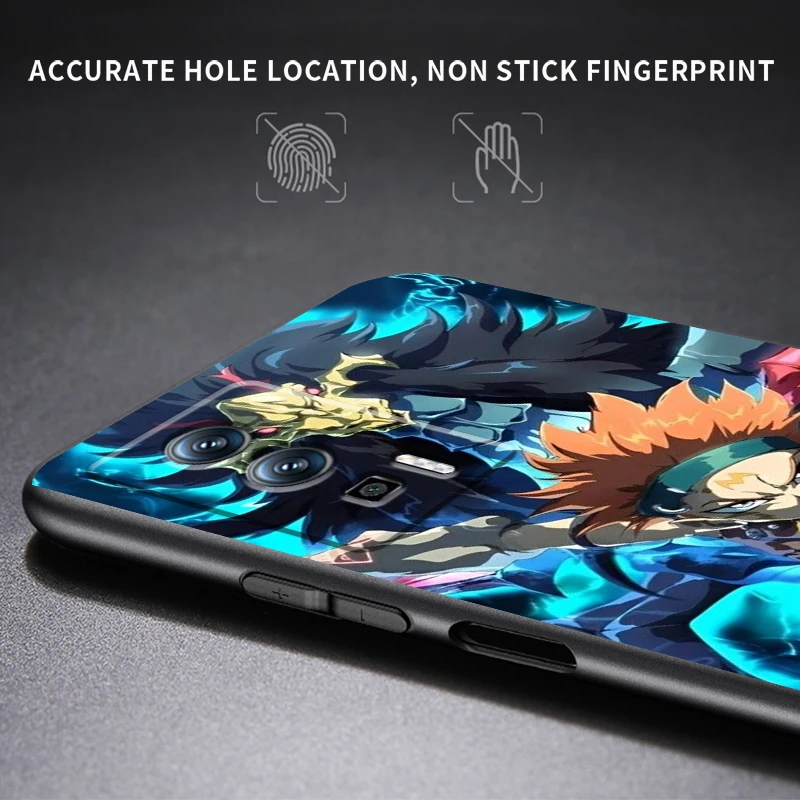 جراب هاتف أنيمي وحوش مبارزة رائعة ، أسود فوندا ، مناسب لـ شاومي ريدمي 9A ، 9C ، 9AT ، 10C ، 9 ، 9T ، 10 ، 12C ، 13C ، A3 ، 12 ، K60 ، a1 ، K50 ، K40 ، 5G