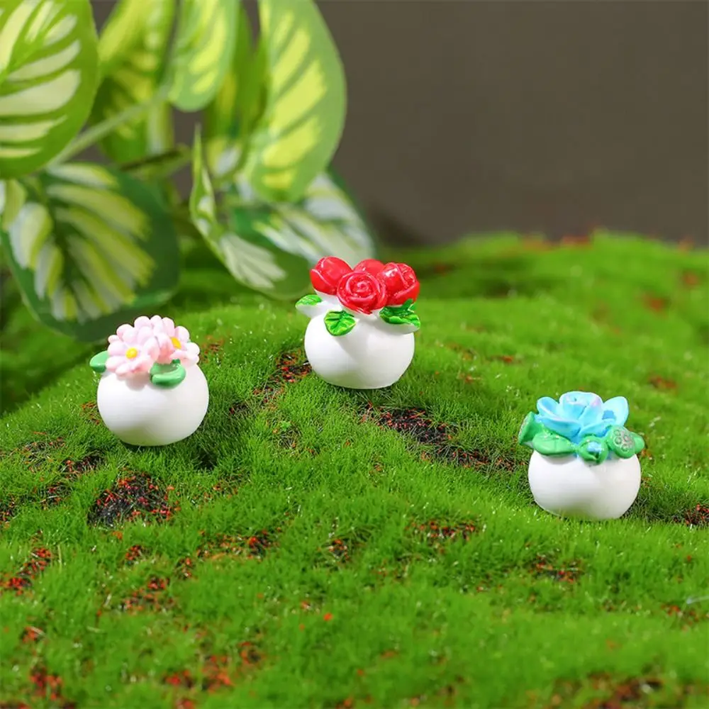 Not Easy Get Dusty 1/12 Simulation Potted Plants Miniature High Imitation Mini Plant Model 1/12 Resin Simulation Cactus Children