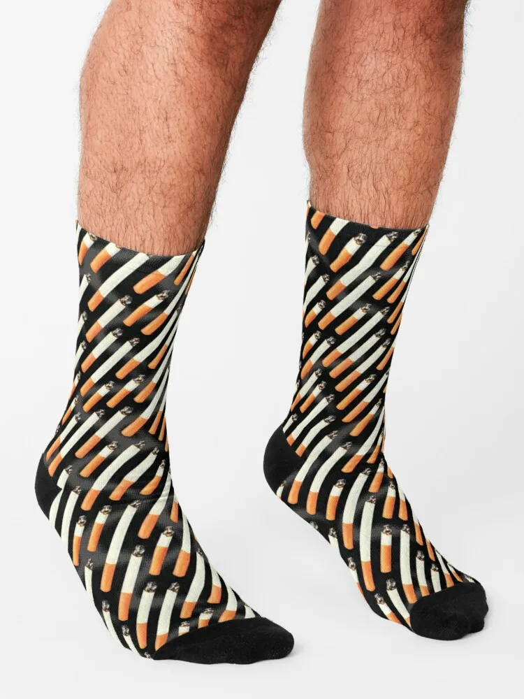 Cigarette Pattern - Black Socks