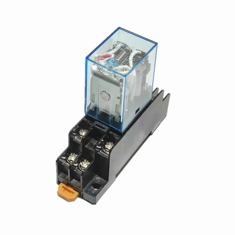 LY2NJ HH62P HHC68A-2Z DPDT Miniature Coil Generalelectromagnetic Intermediate Relay Switch with Socket Base AC 220V DC 12V 24V