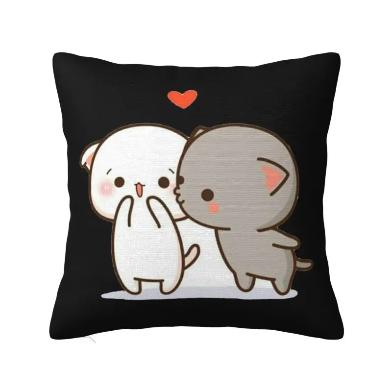 

Nordic Peach And Goma Mochi Cat Sofa Cushion Cover Velvet Pillow Case