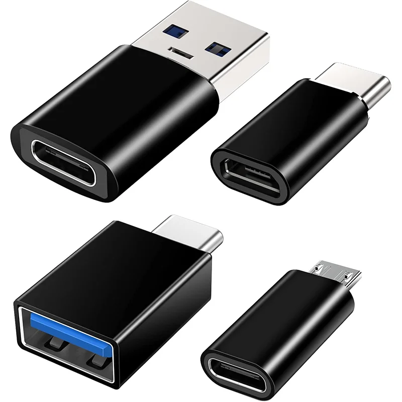 

4pcs USB to USB C Adapter Set USB C to USB 3.0 OTG & Micro USB to USB C for MacBook pro Samsung Galaxy Laptops And More