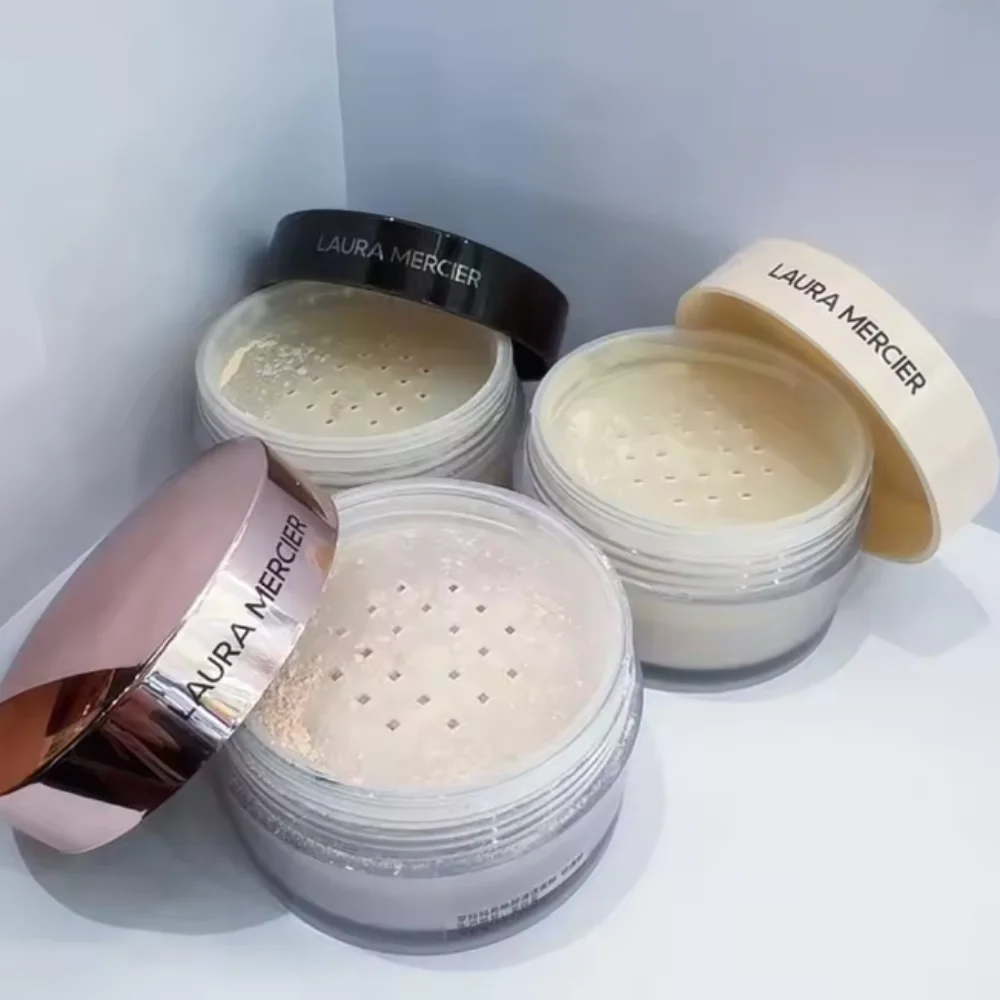 Lau Mercier مسحوق فضفاض متعدد التأثير، مسحوق خفيف ناعم للتحكم في الزيت، مسحوق إعداد الوجه العسلي الشفاف المسامي #5