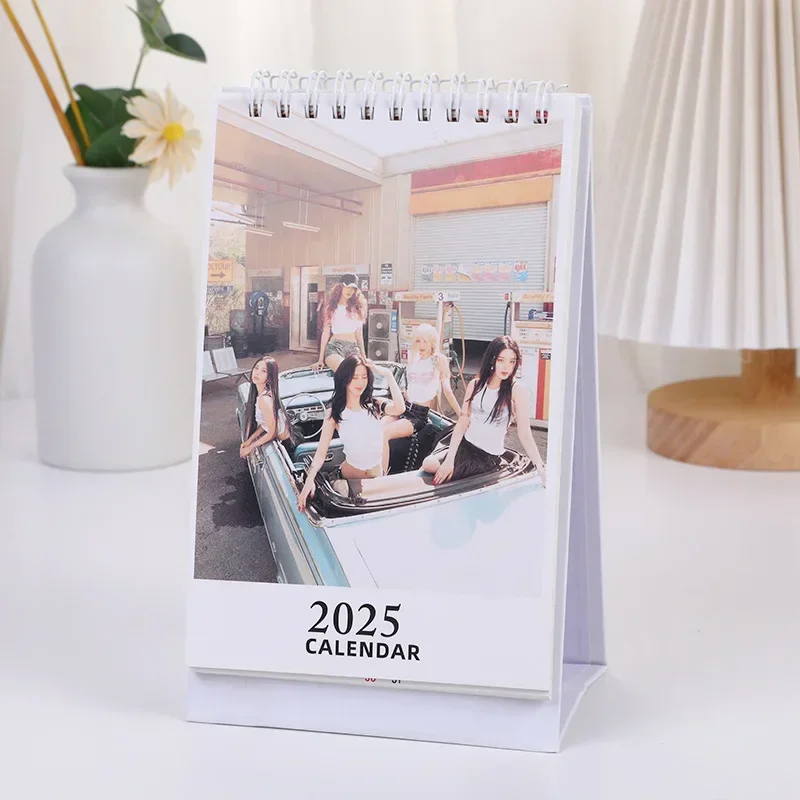 Kpop 2025 New Year Table Calendar ATEEZ TXT GIDLE BINI Desk Calendar Agenda Organizer Planner Books