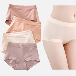 Women's Panties Cotton Underwear Woman Sexy Mid-High Rise Briefs Soft Elasticity Underpants Female Breathable Intimates Lingerie