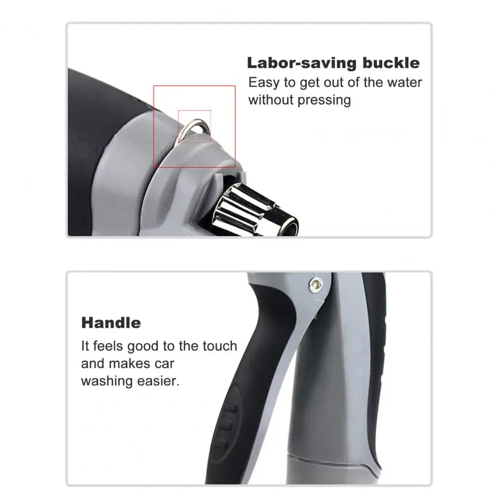 Turbine Power Garden Hose Nozzle Pressure Washer Nozzle Attachment with Non-slip Handle Adjustable Leak-resistant Garden Hose