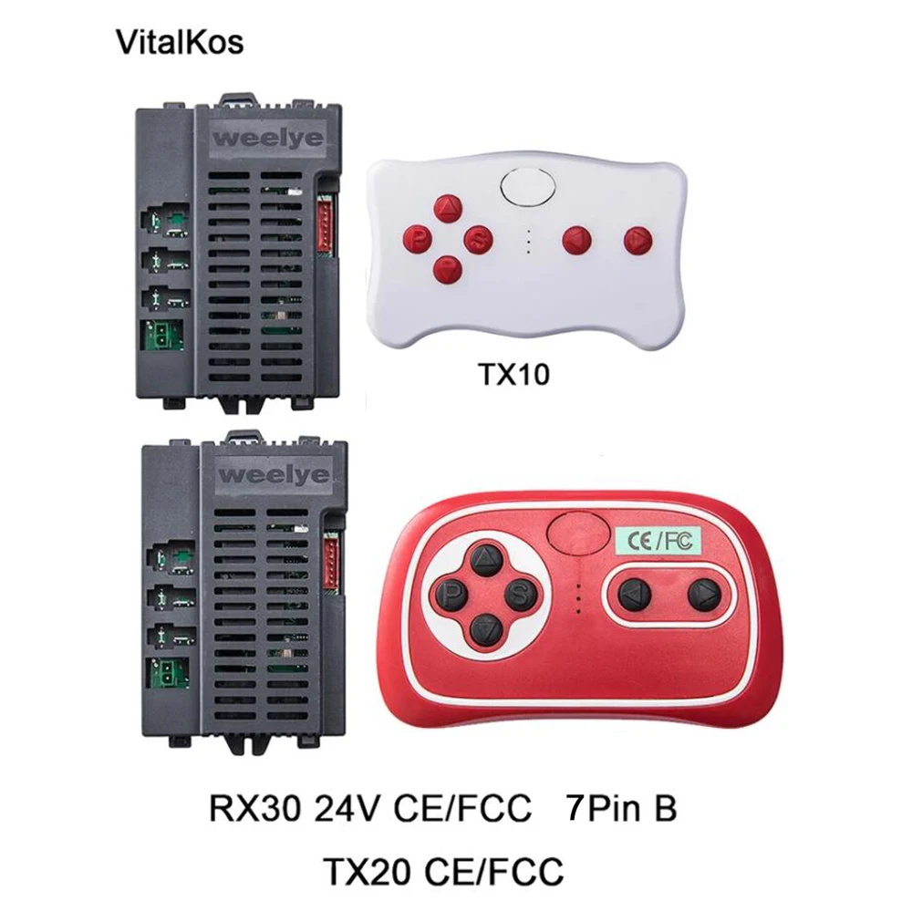 Vitalkos weelye rx30 24v empfänger ce/fcc kinder elektroauto 2,4g bluetooth sender (optional) hochwertige empfänger autoteile