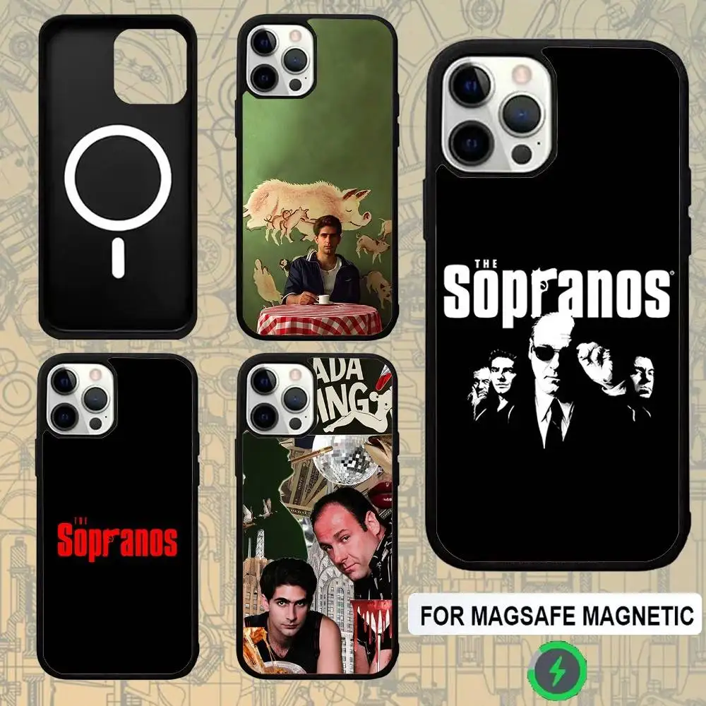 

The S-Sopranos Family For Magsafe Wireless Charger Case For iPhone 15,16,17,13,14,11,12,Pro,Max,Plus,E,Air,Mini Cover