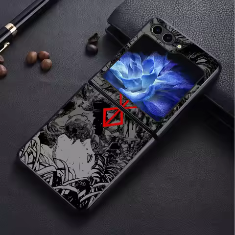 Berserk Comics Anime Cool Back Phone Cover Funda Case for Samsung Galaxy Flip3 Z Flip 7 6 5 4 3 Flip5 Flip7 FE Flip6 Flip4