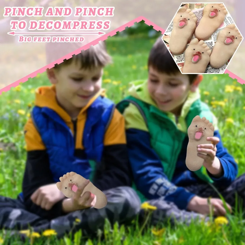 Язык вынимает большие ноги, сжимающие игрушки, новые мягкие силиконовые навыки декомпрессии, медленный отскок, забавное выражение, детский подарок