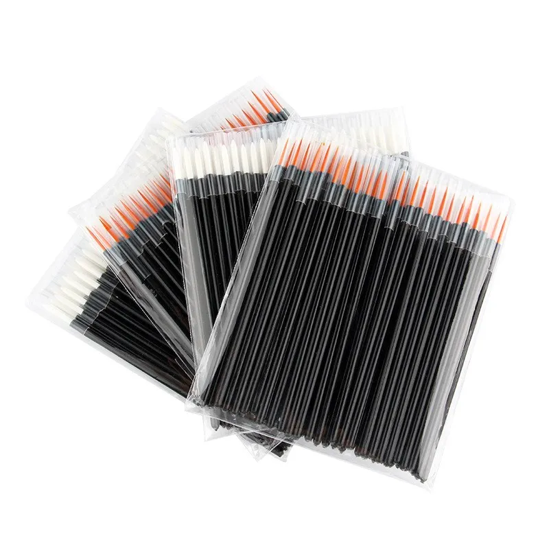 50/100/200Pcs Disposable Eyeliner Brushes Set Precision Fine Fiber Beauty Tools Professional Eyelash & Lip Makeup Applicator