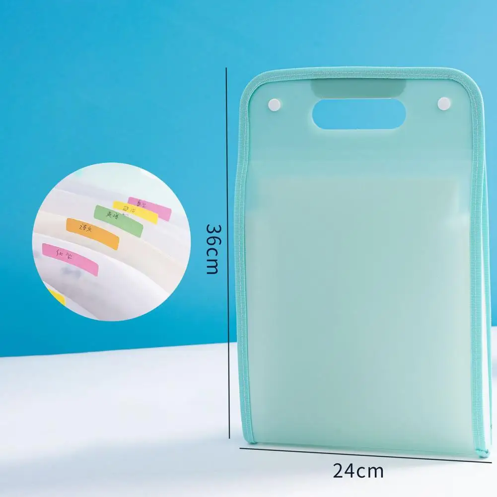 File Bag Transparent Large Capacity Waterproof Classified Storing 13 Layers Portable A4 Test Paper Storage Pouch Document Pouch