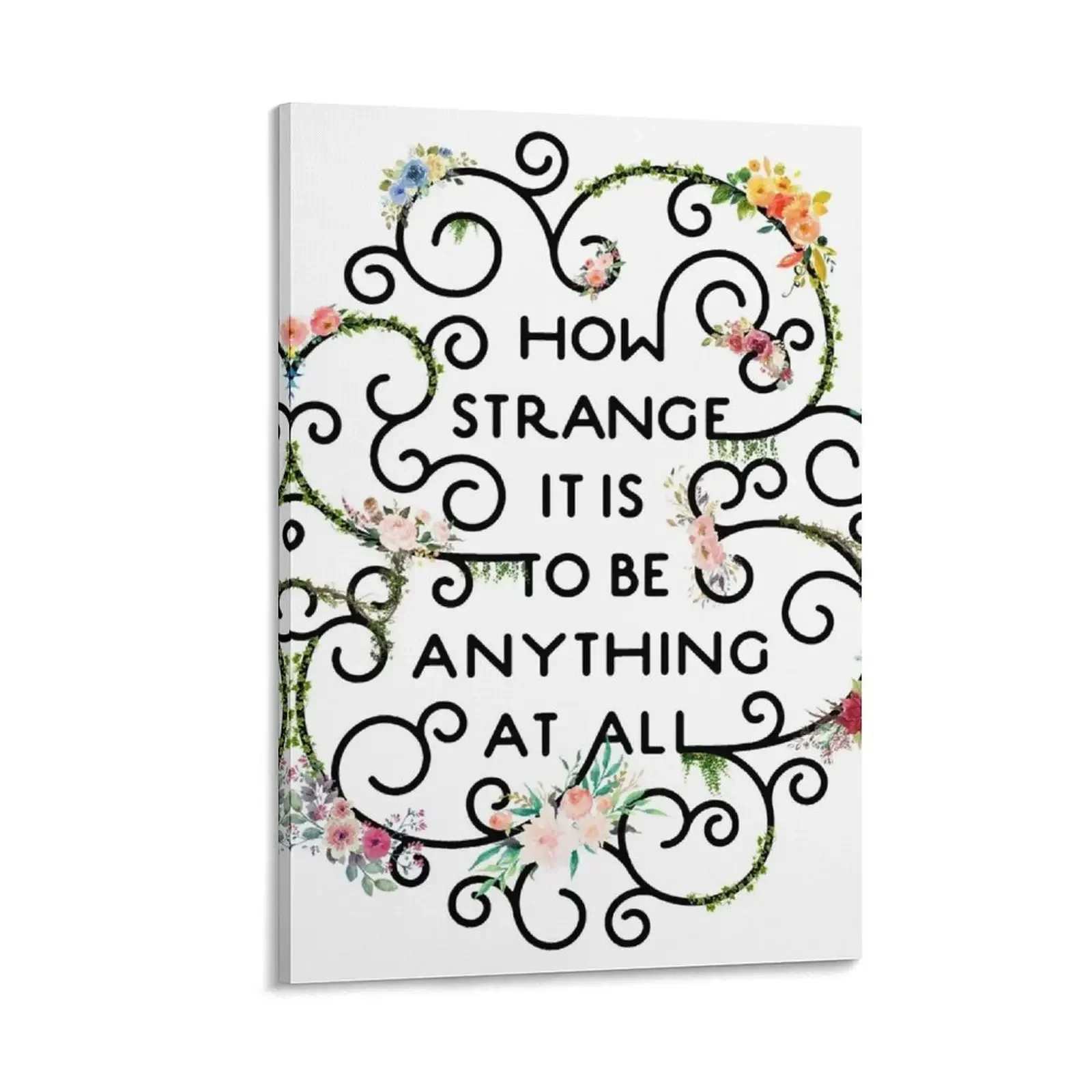 

Neutral Milk Hotel - How Strange It Is To Be Anything At All Floral Canvas Painting posters for wall poster mural Wall posters
