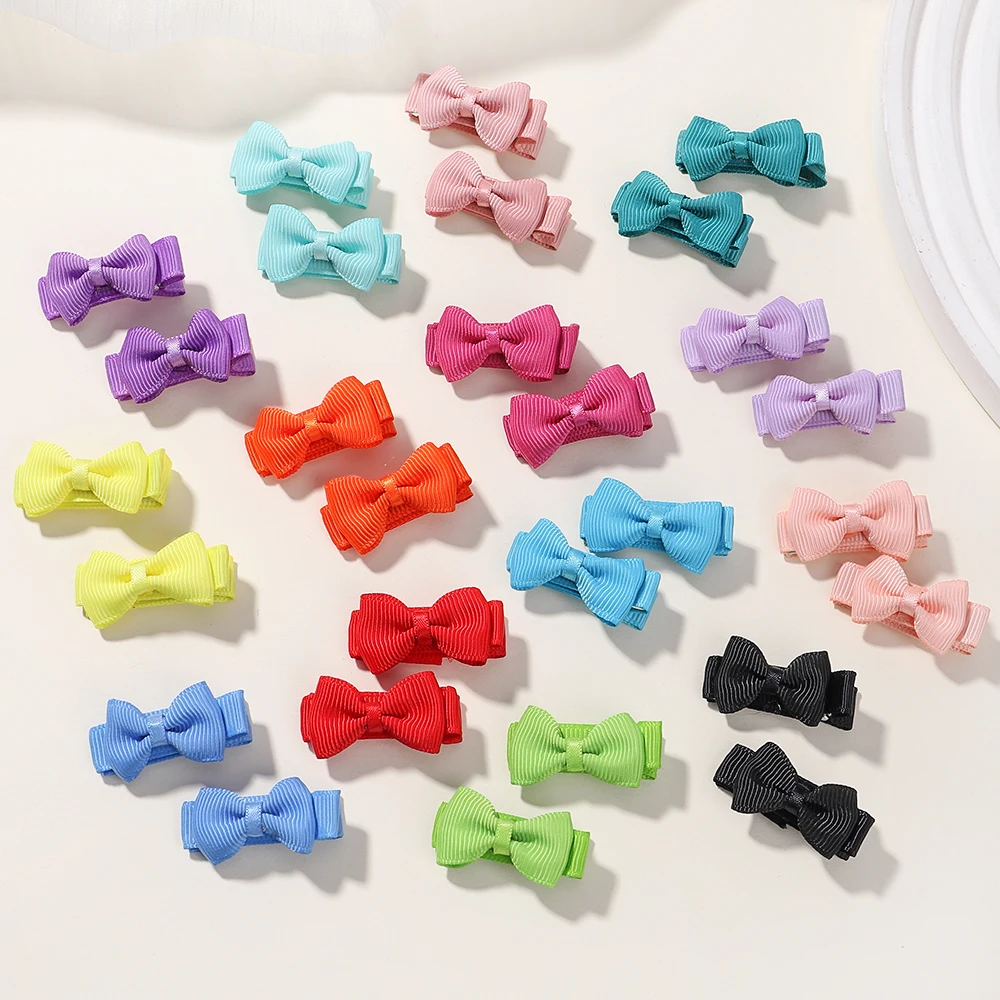 20pcs/set Fashion Newborn Bow Hair Clips Hair Decoration Cute Girl Boutique Hair Clips Kids Headwear Baby Hair Accessories Gifts