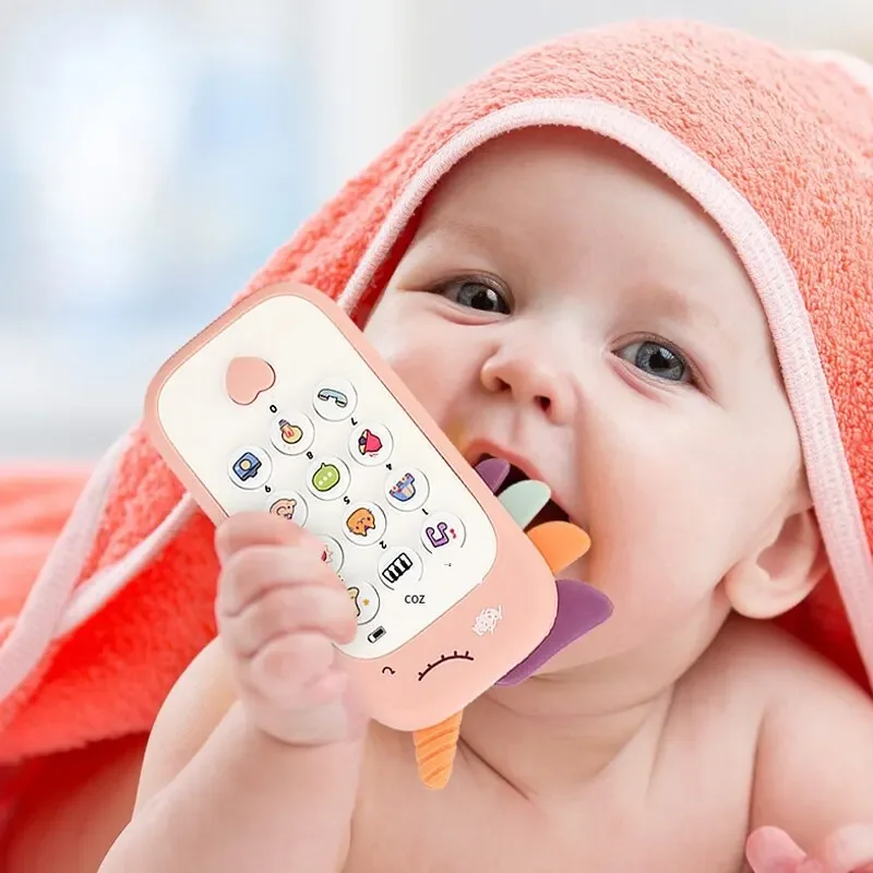 Baby Telephone Music Toy Sound Machine Kids Infant Early Educational Mobile Phone Gift for Baby