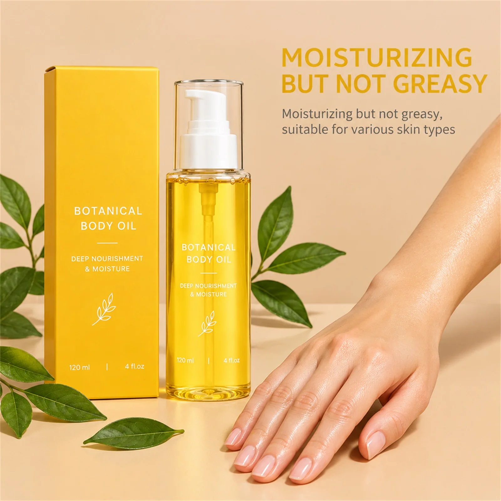 Botanical Firming Body Oil For Smoother-Looking Skin,Botanical Body Oil With Organic Fucus Brazil Nut & Passionflower Seed Oils