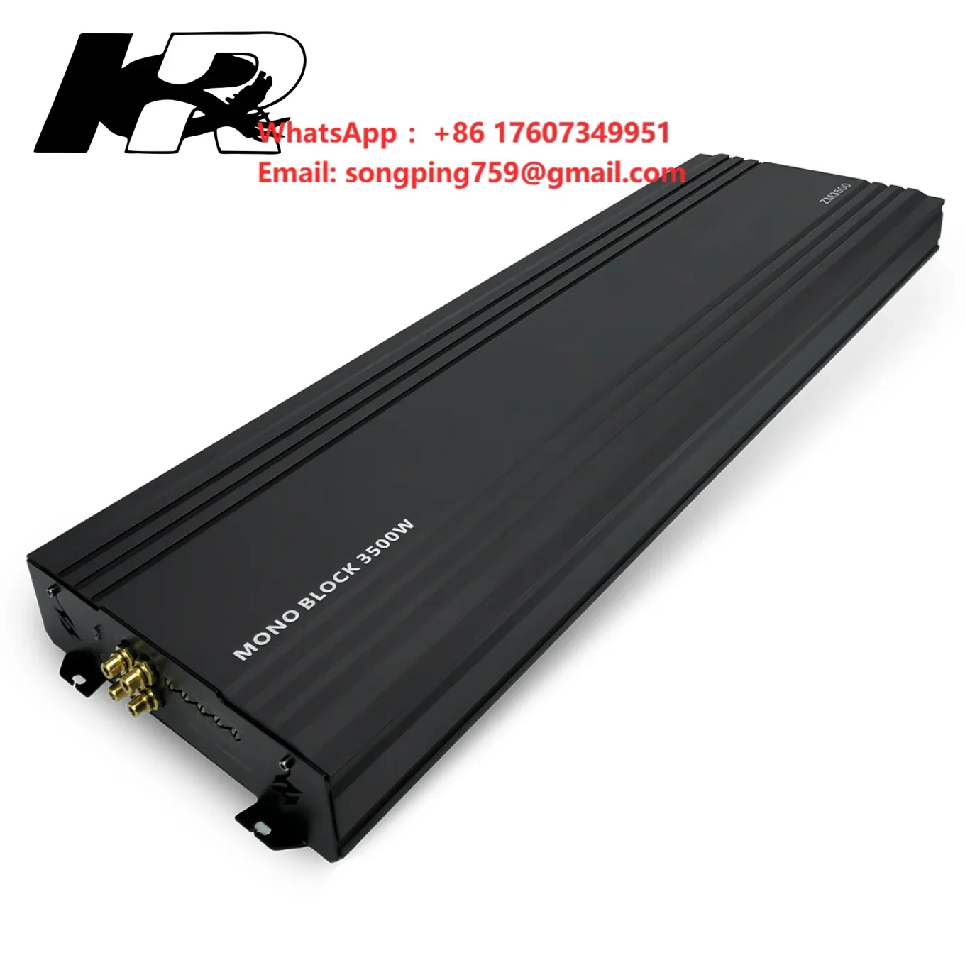 Efficient Slim Design Car Monoblock Amplifier 1CH Class D Tech 3500W RMS 12-24V Car Speaker Box Subwoofer Enclosure Space Saving