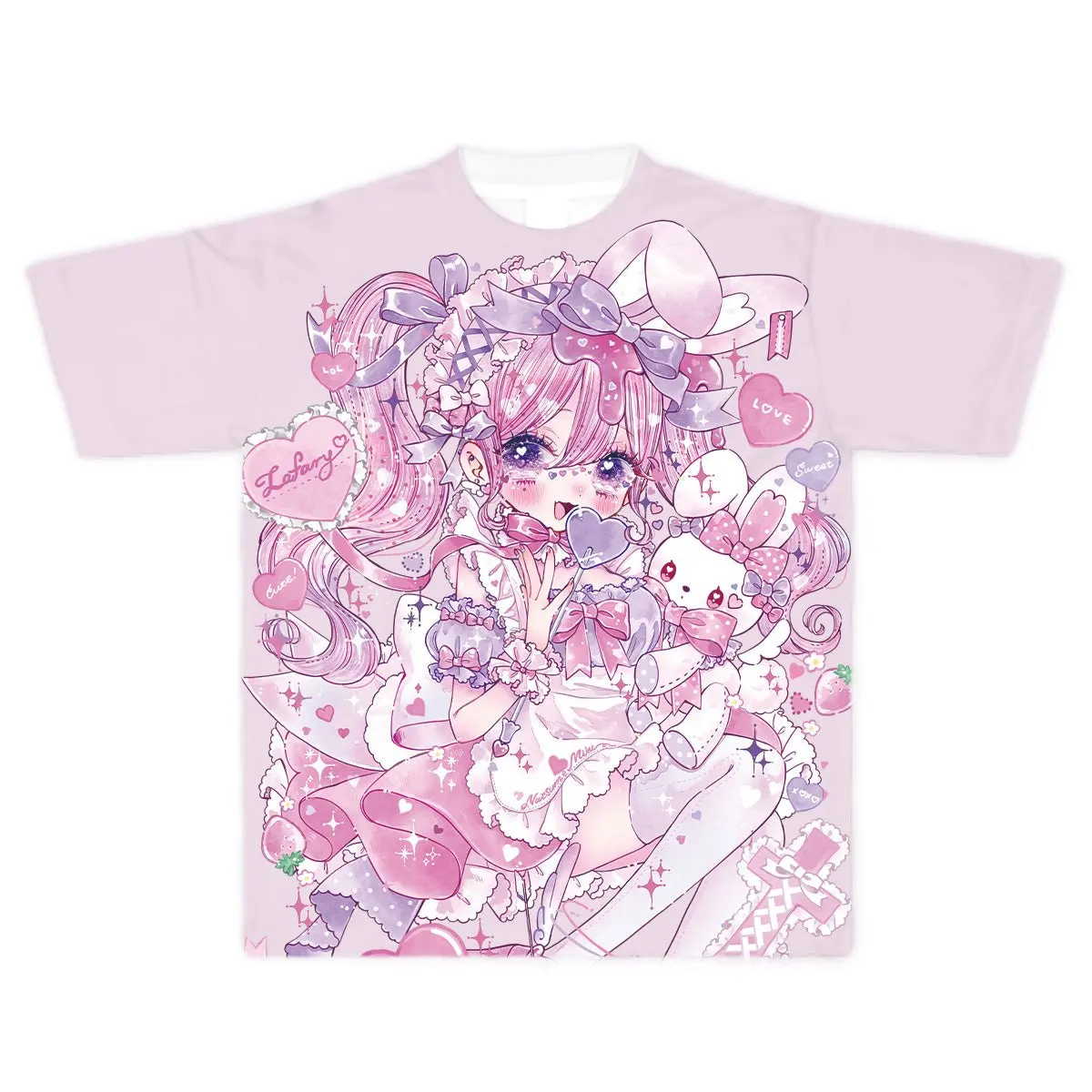 2026 Spezieller japanischer Landmine-Style Anime-Druck Lockerer Kurzarm Zweiteiler für Erwachsene/Kinder Y2K Harajuku Subkultur Lockerer T-Shirt – Detail 9