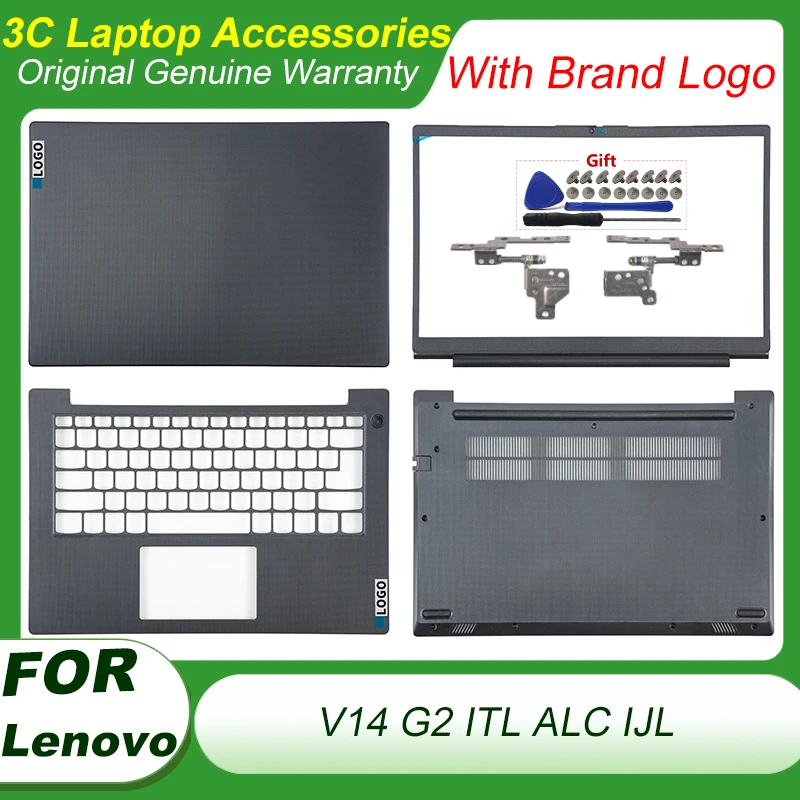 New Laptop Part For Lenovo V14 G2 ITL ALC IJL LCD Back Cover Front Bezel Palmrest Bottom Case Notebook Parts Repair Replace Case