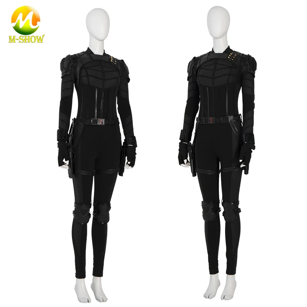 Widow Yelena Belova Cosplay Costume Black Battle Suit Women Jumpsuit for Halloween Carnival Party