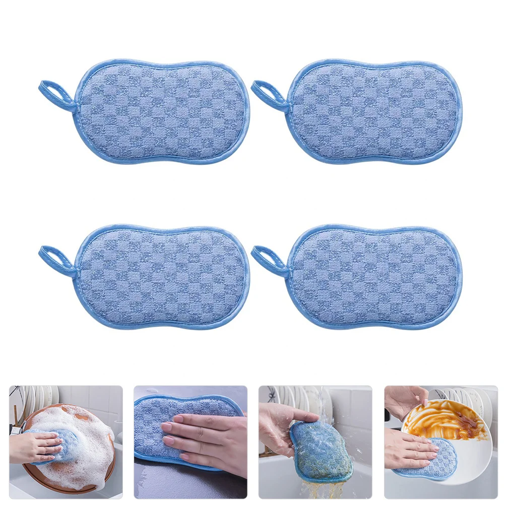 

1Set Long-Lasting Cleaning Sponge Pads Dish Washing Scrubbers Sturdy Decontamination Tool for Tableware Glassware